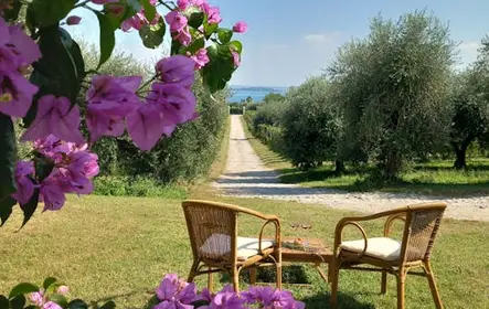 Aperitivo com vista para o lago entre os vinhedos do Lago de Garda
