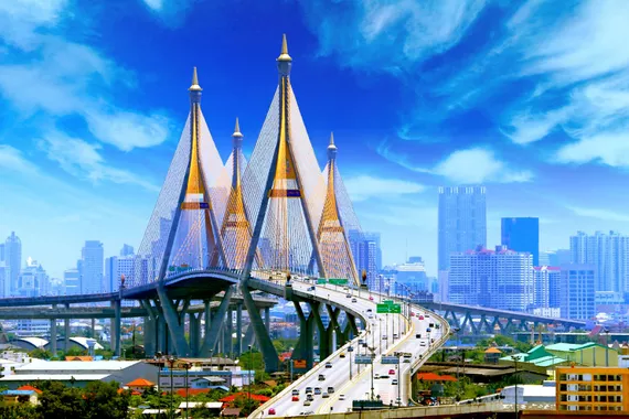 Ponte de Bhumibol, Bangkok, Tailândia